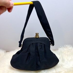 Women's Small Black Vintage Purse Handbag Evening Bag